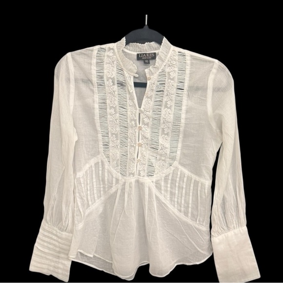 KES NYC Tops - White Women's Blouse